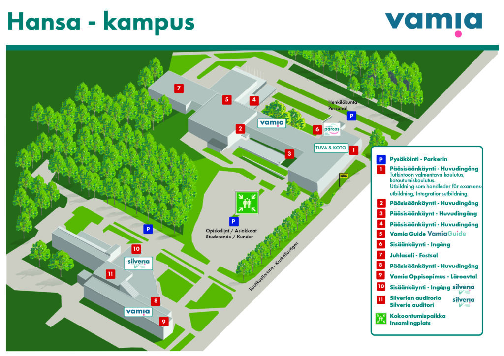 Vamia Hansa kartta