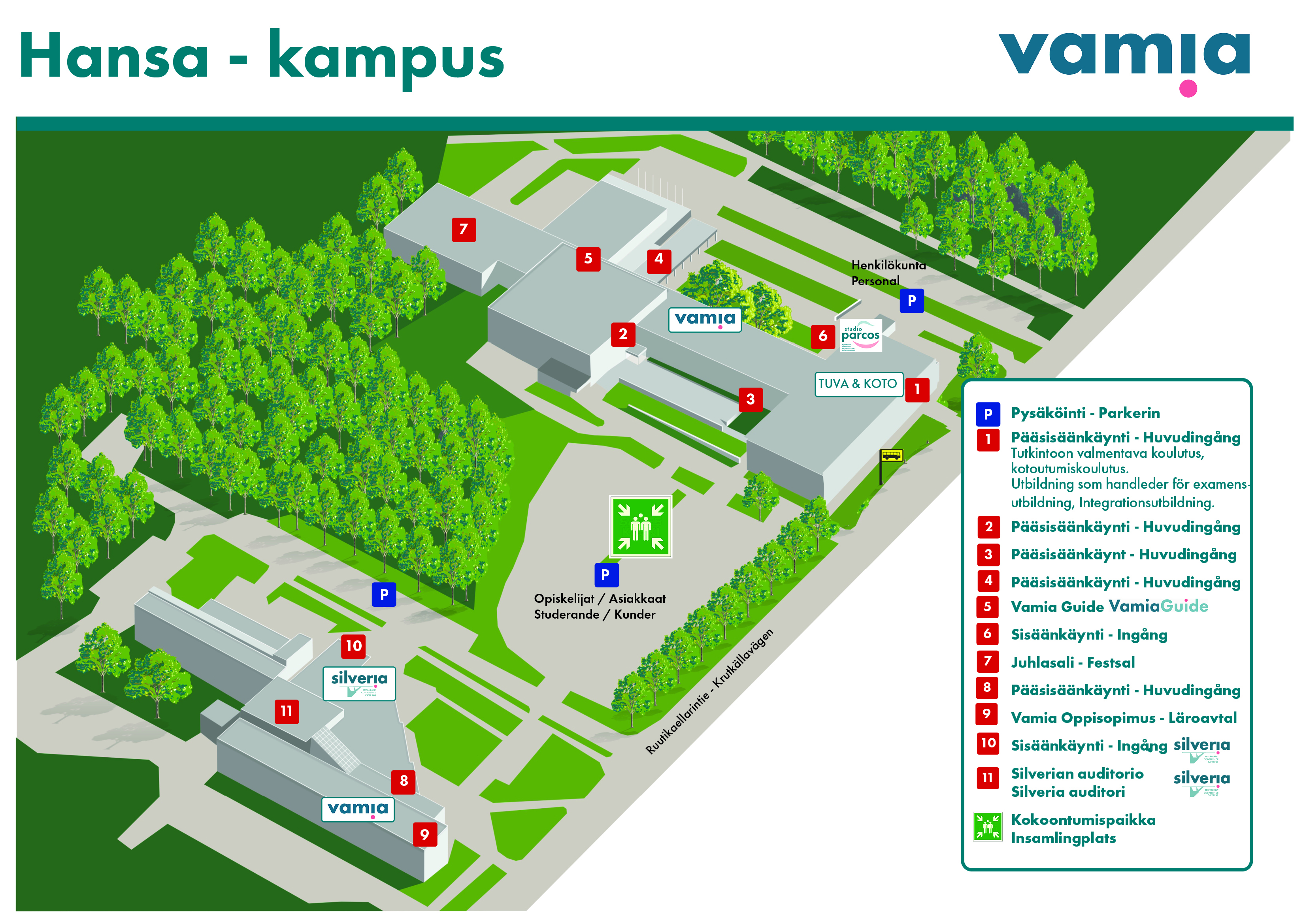 Vamia Hansa kartta