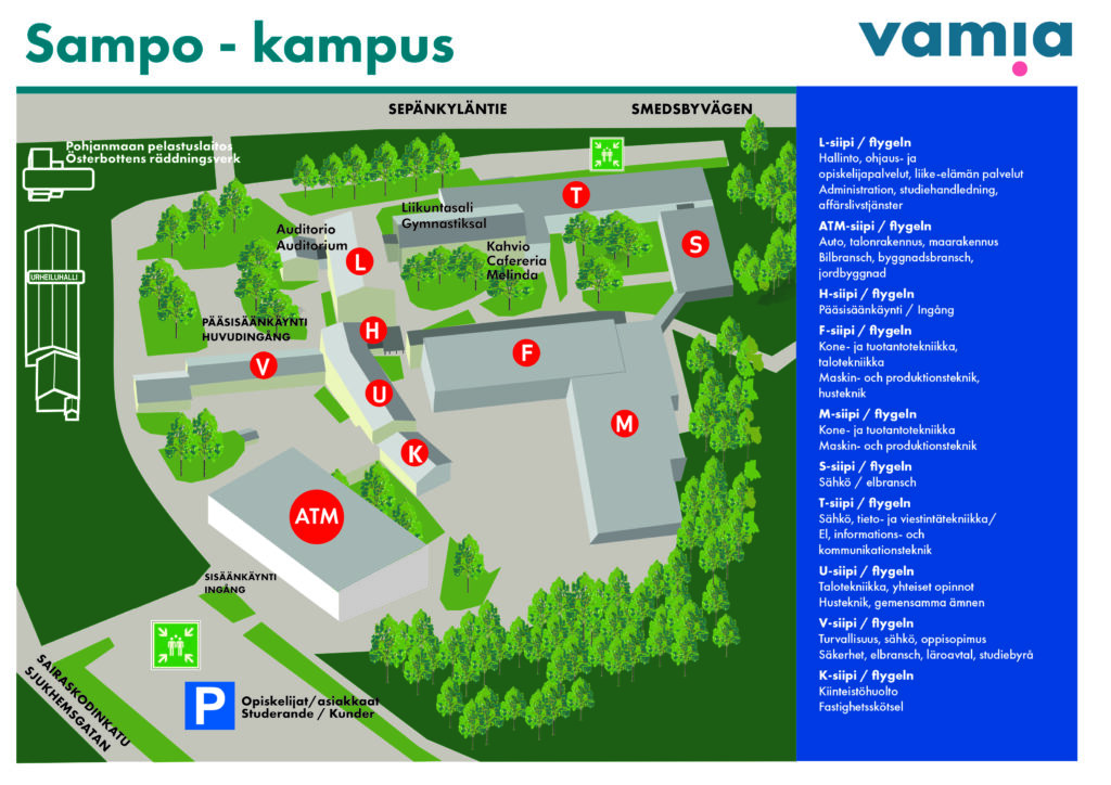 Sampo kampus kartta