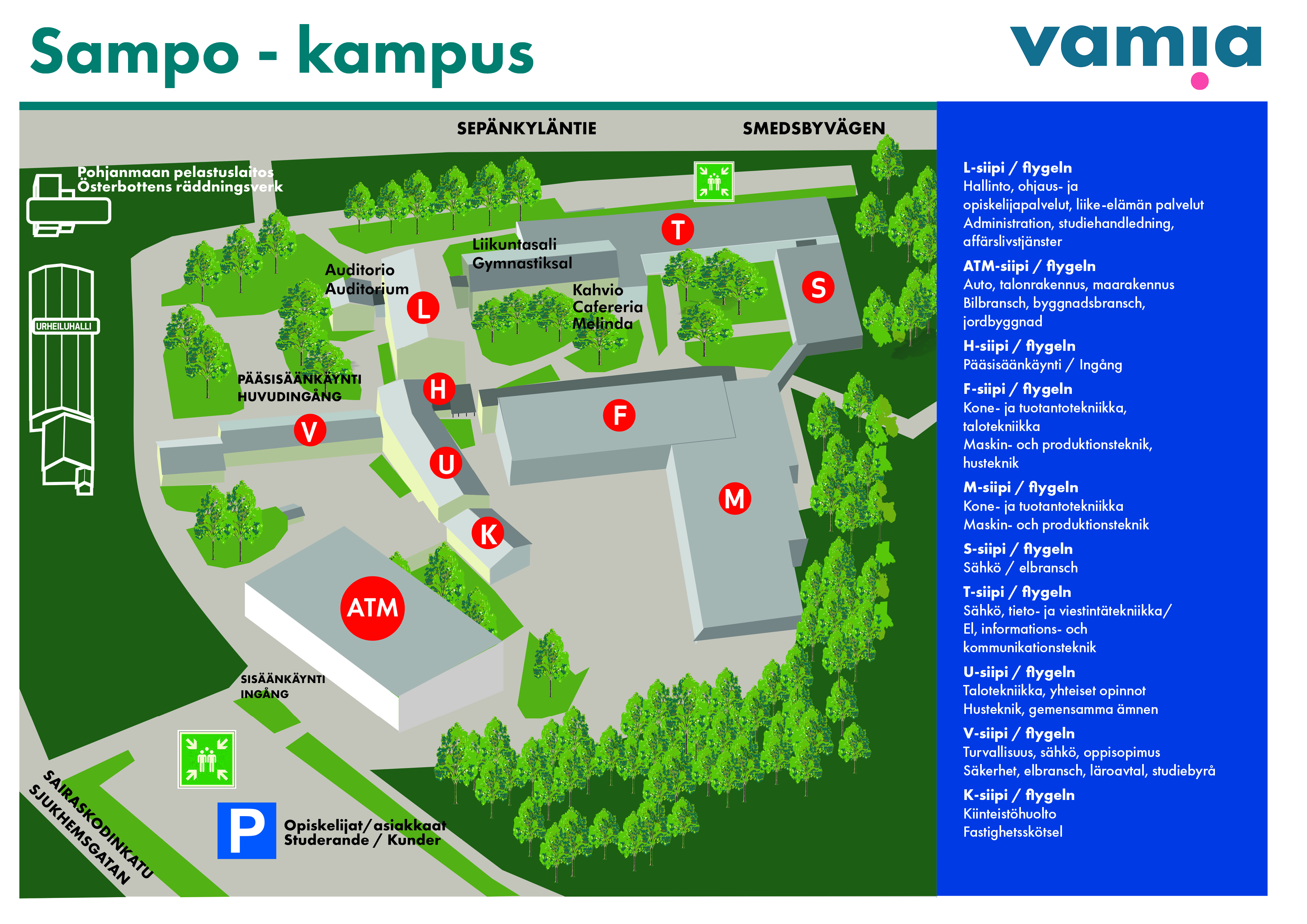 Sampo kampus kartta