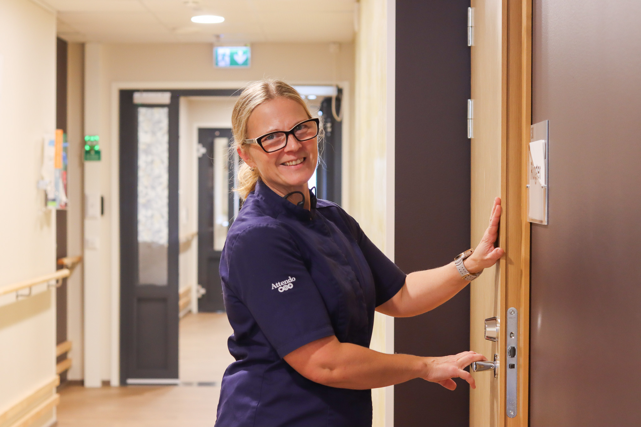 Heidi på sitt jobb vid vårdhemmet Haga Attendo.